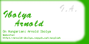 ibolya arnold business card